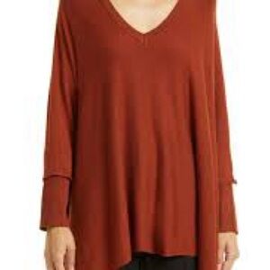 For Cynthia Burnt Orange Knit Top